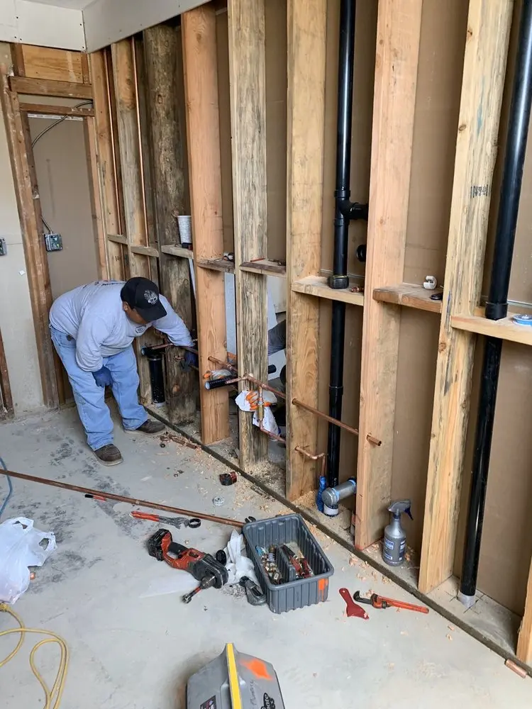 Commercial rough-in plumbing for Gas Line Repair in Bunker